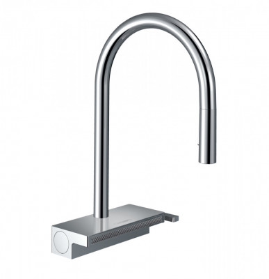 Смеситель для кухни с вытяжным изливом Hansgrohe Aquno Select M81 73837000 (хром)