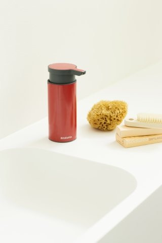 Brabantia 106989 диспенсер для жидкого мыла, 9.5*6.5*16.4см, пламенно-красный