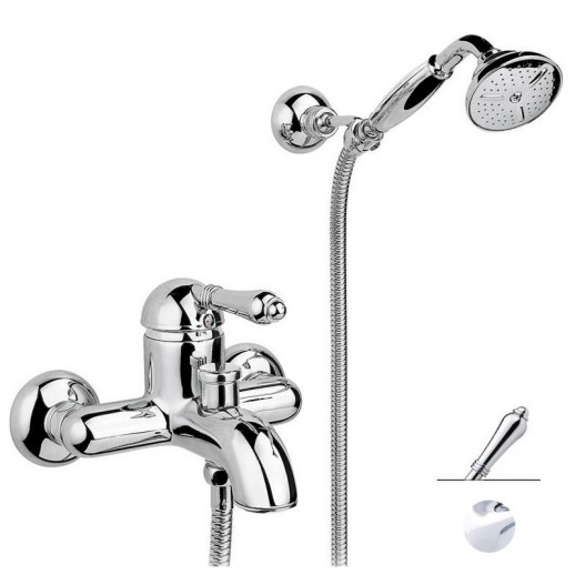 Nicolazzi Classica 3401 CR 75 смеситель для ванны с ручным душем, хром/ручка El Capitan