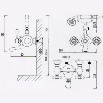 GERHANS Caissa K13001 смеситель для ванны
