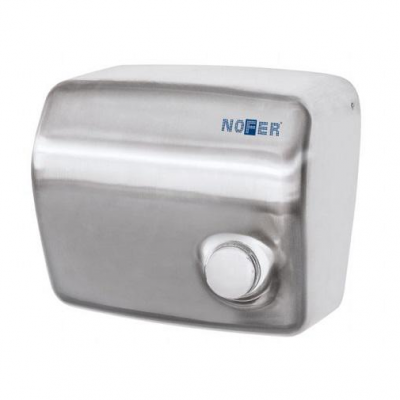 Сушилка для рук NOFER KAI 01250.S с кнопкой 1500 W, сталь/матовая