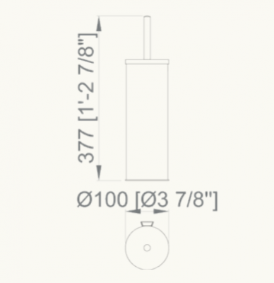 NOFER Classic 09059.S туалетный ершик, сталь/матовый