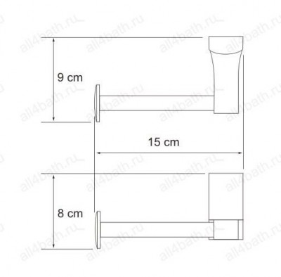 WasserKRAFT Leine К-5096 бумагодержатель, хром