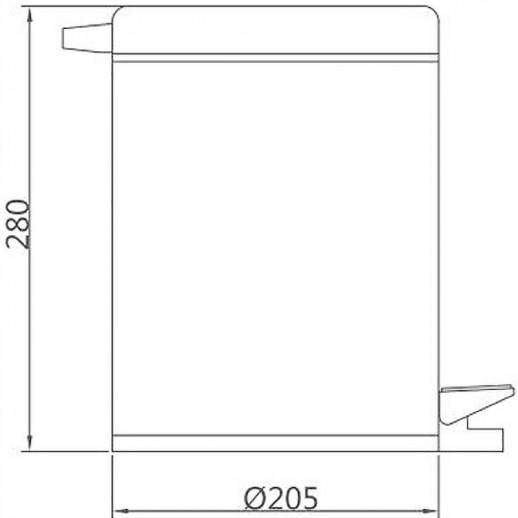 Ведро для мусора Haiba HB702 (металл) хром