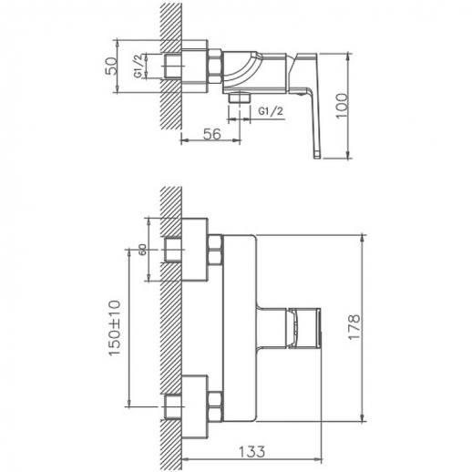 Гигиенический душ со смесителем Haiba HB55176 (латунь) хром