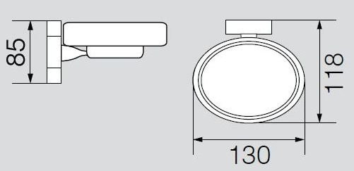 Veragio Stanford Bronzo VR.STD-7750.BR мыльница настенная, бронза/ керамика