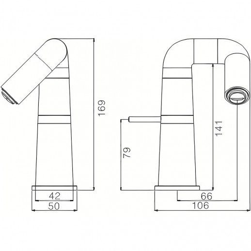 Смеситель для раковины Haiba HB10813 (латунь) хром