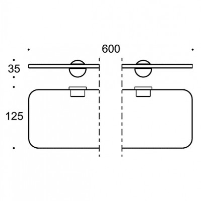 COLOMBO Plus W4916 полка стеклянная