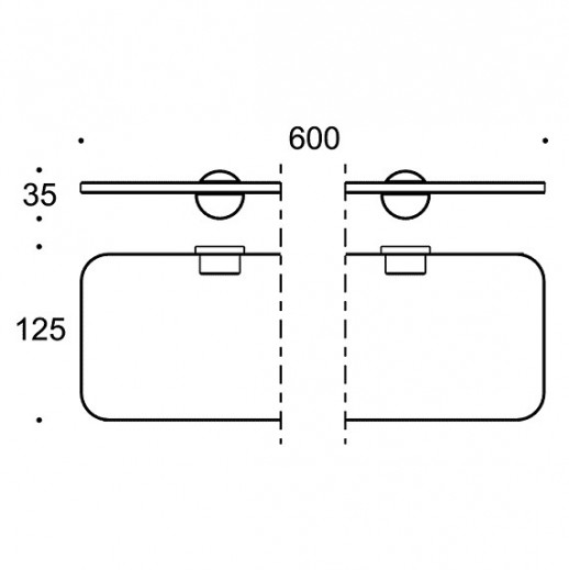 COLOMBO Plus W4916 полка стеклянная