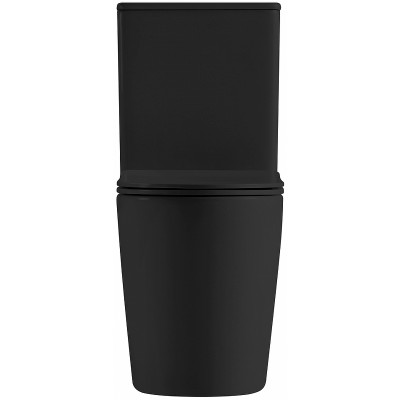 Унитаз напольный компакт Abber Bequem AC1112TMB черный матовый с бачком микролифт