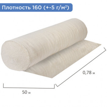 Полотно НЕТКОЛ, Узбекистан, рулон 0,75х50 м, плотность 160 (±5) г/м2, в пакете, LAIMA, 607524