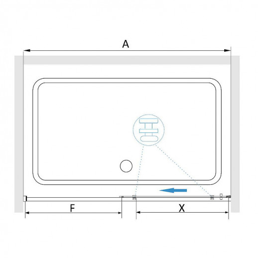 Душевая дверь RGW Stilvoll SV-12G 100 32321210-16 прозрачная профиль золото