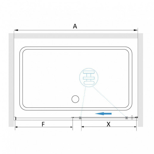Душевая дверь RGW Stilvoll SV-12G 100 32321210-16 прозрачная профиль золото