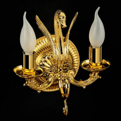 MIGLIORE Luxor 26156 светильник настенный двойной (большая розетка), золото