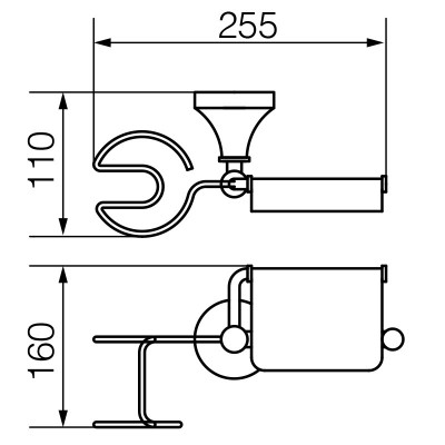 VERAGIO GIALETTA CHROMO VR.GIL-6485.CR бумагодержатель закрытый с держателем освежителя воздуха, хром