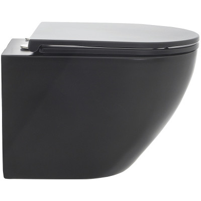 Унитаз AQUAme AQM2002MB подвесной черный микролифт