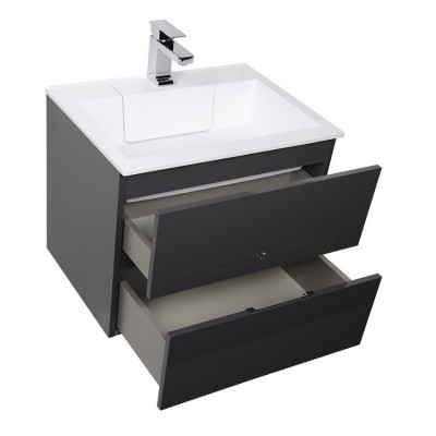 Aquanet Алвита 70 тумба с раковиной, серый антрацит