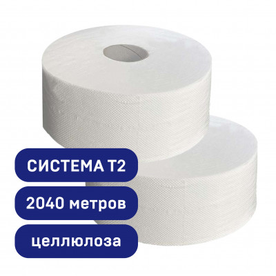 Бумага туалетная 170м, Merida Professional (Т2) 12 рул упак, 2 слоя, белая целлюлоза Universal, для диспенсерв ТБТ204