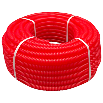 Труба гофрированная РОСТерм ПНД d25 мм, красная, (100) (426984)