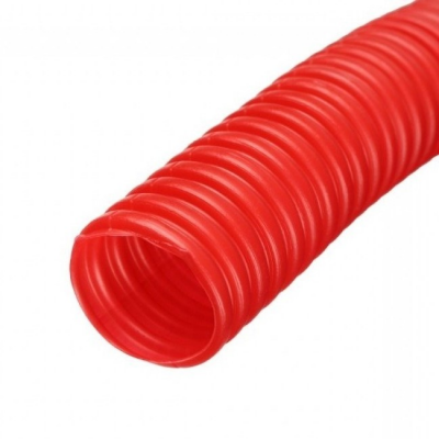 Труба гофрированная РОСТерм ПНД d25 мм, красная, (100) (426984)