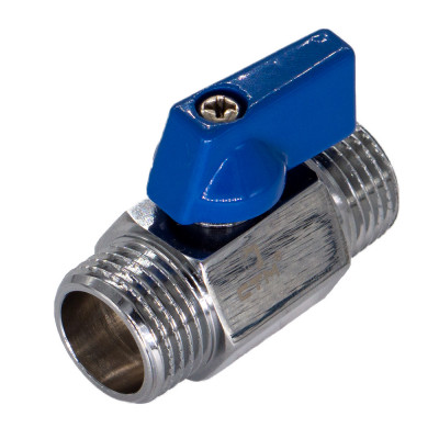 хромированный минишаровой кран для воды CTM 1/2" с двойным шаровым затвором CWMMM012