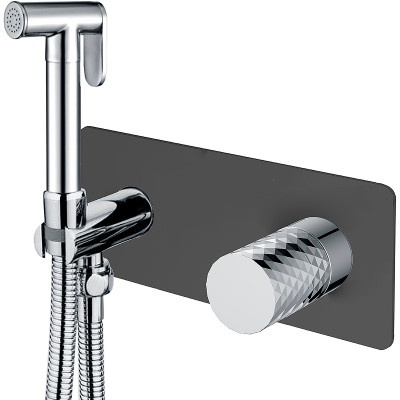 Гигиенический душ Boheme Stick 127-BCR со смесителем, хром/черный