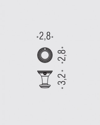 Colombo Design Hermitage LC77.HPS крючок одинарный, маленький, золото