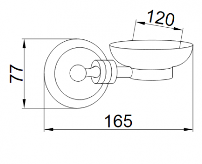 Boheme HERMITAGE 10322 мыльница настенная, бронза