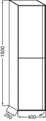 Колонна 40 см Л, матовый лак аквамарин, Jacob Delafon «RYTHMIK PURE» (EB1774G-M43)
