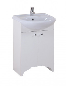 Тумба под раковину Onika Омега 55 напольная, белая (105531)