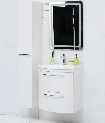 Шкаф пенал в ванную De Aqua Токката Тока 1S 30 L 167317 подвесной белый