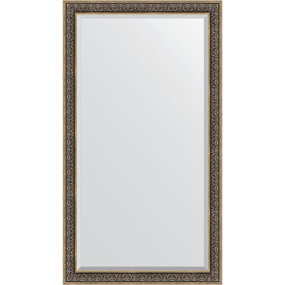 Зеркало напольное Evoform Exclusive Floor 204х114 BY 6172 с фацетом в багетной раме Вензель серебряный 101 мм