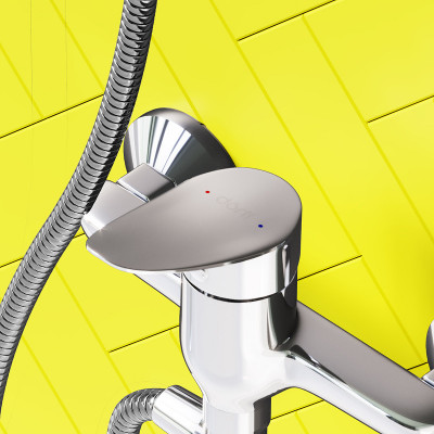 Смеситель для ванны Dorff Norma D1095000 универсальный хром с душевым гарнитуром