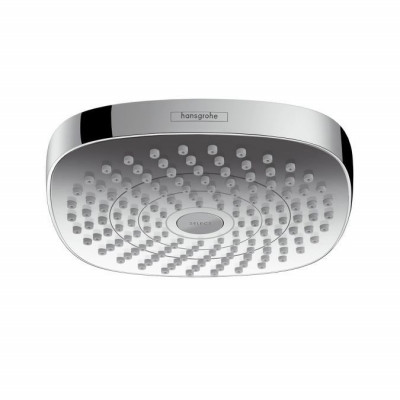 Верхний душ Hansgrohe Croma Select E 180 2jet EcoSmart 26528400 на кронштейн (белый хром)