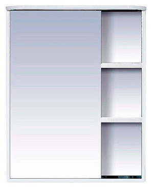Зеркальный шкаф Misty Венера 60 левый со светом белое 60х80 (П-Внр04060-01СвЛ)