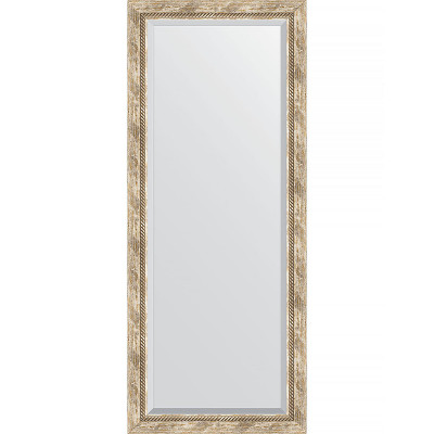 Зеркало настенное Evoform Exclusive 153х63 BY 3563 с фацетом в багетной раме Прованс с плетением 70 мм