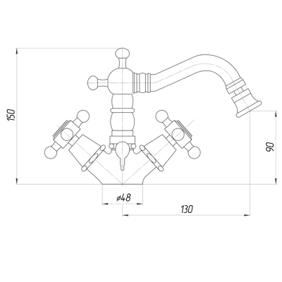 MIGLIORE Revival 19508 смеситель для биде, золото