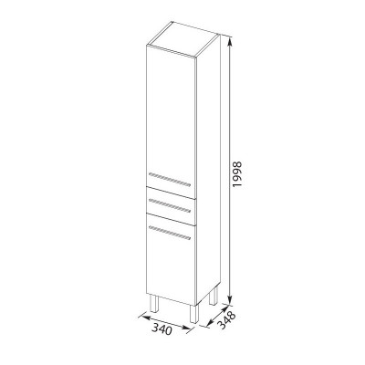 Aquanet Верона 35 00178970 пенал, белый