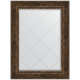Зеркало настенное Evoform ExclusiveG 110х82 BY 4215 с гравировкой в багетной раме Состаренное дерево с орнаментом 120 мм  (BY 4215)