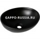 Раковина керамическая Gappo накладная овальная черная (GT304-8) 41x33x14,5 см  (GT304-8)