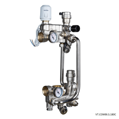 Насосно-смесительный узел VALTEC COMBI для водяного теплого пола c сервоприводом (VT.COMBI.S.180C)