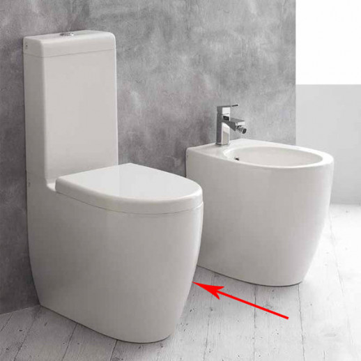 CERAMICA ALA TODAY TODWCCOMP унитаз напольный 35 см х 65 см, белый
