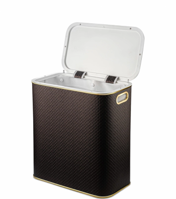 Geralis PCG-M PUNTO корзина для белья шоколад, кант золото, малая