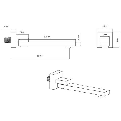 Излив для смесителя Vincea VSWS-41BG золото латунь
