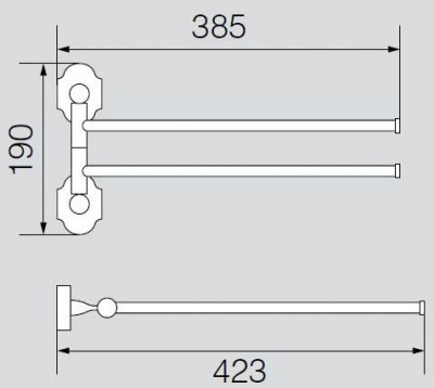 Veragio Stanford Bronzo VR.STD-7724.BR держатель для полотенец, бронза 33 см