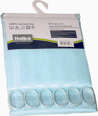 Штора для ванны Haiba HB74004 Голубая