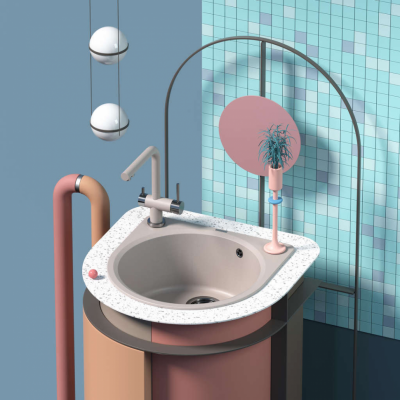 Мойка OMOIKIRI AKEGATA 51-SA Artgranit бежевый круглая 510x510 (4993759)