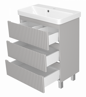 Тумба под раковину Brevita Victory 70 напольная (серый шелк) VIC-07070-50-03Я