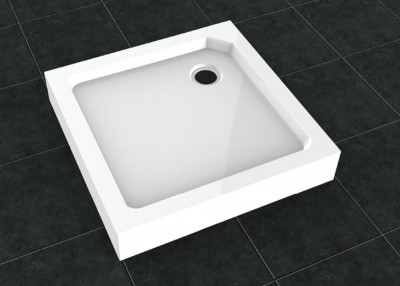 SMC поддон квадратный CEZARES TRAY-SMC-A-80-550-150-W