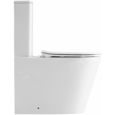 Унитаз напольный компакт Abber Bequem AC1112TMW белый матовый с бачком микролифт